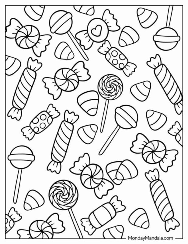 Coloriage bonbon sucré