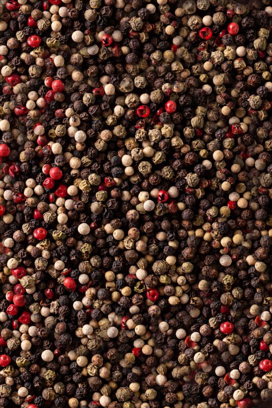 Variétés poivre du monde