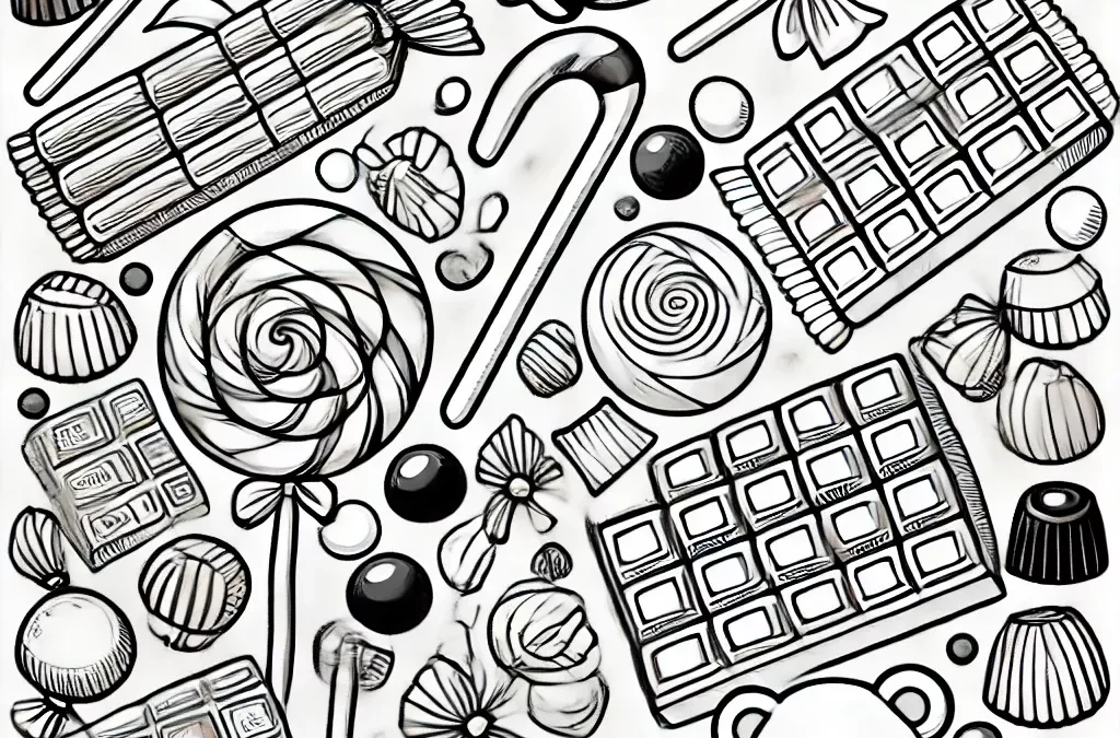 Coloriage bonbon: activités amusantes pour enfants à imprimer