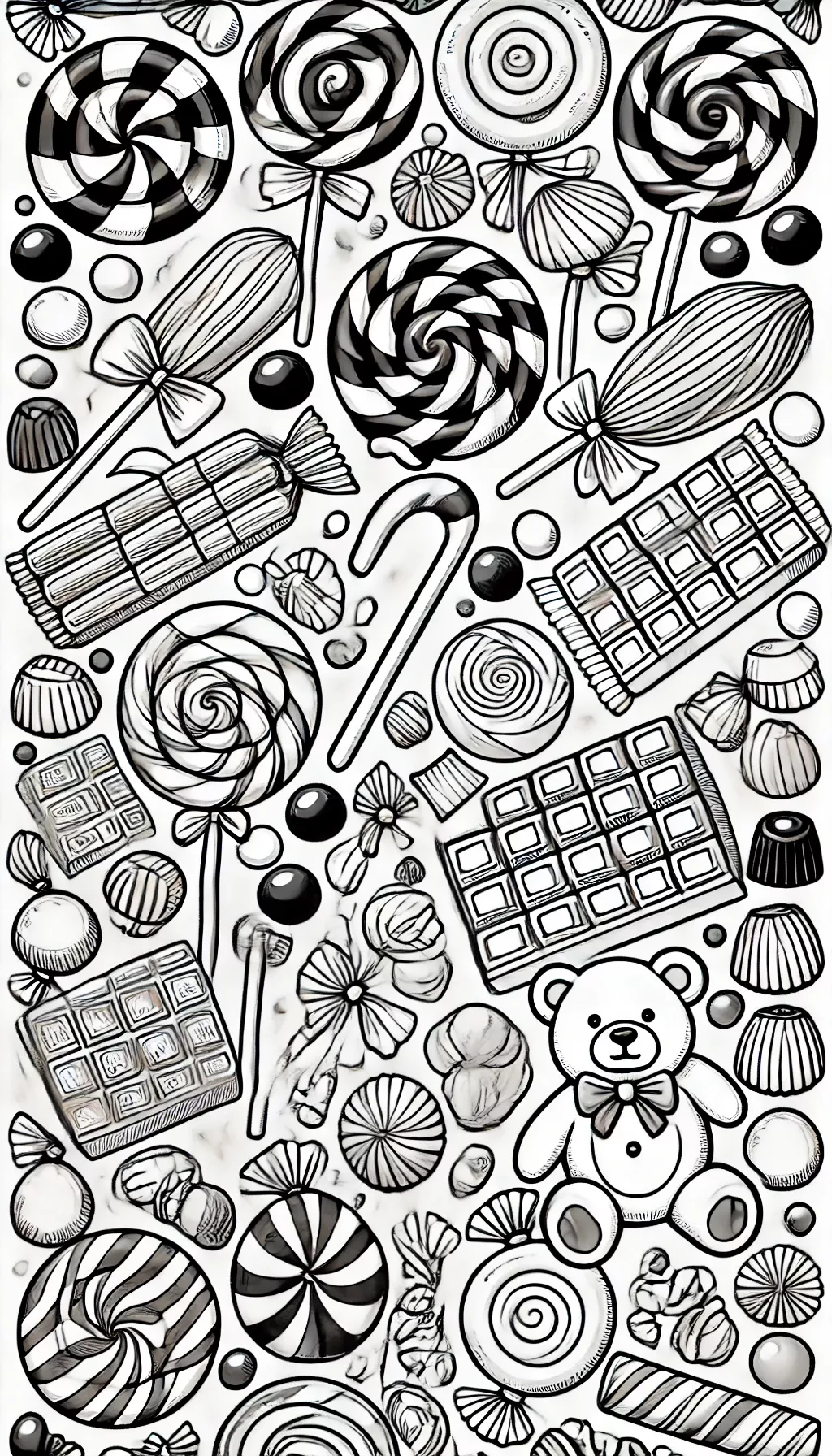 Coloriage bonbon sucré