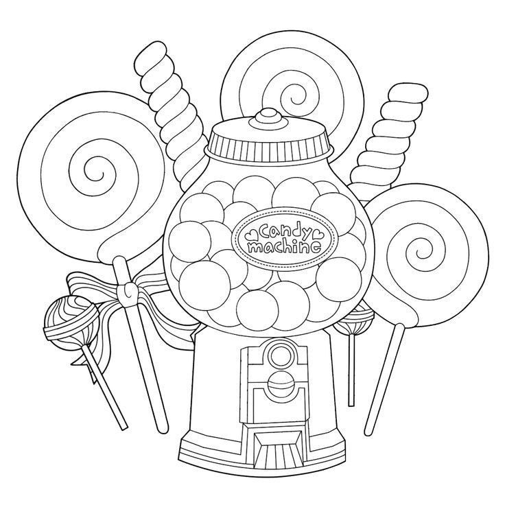 Coloriage bonbon sucré