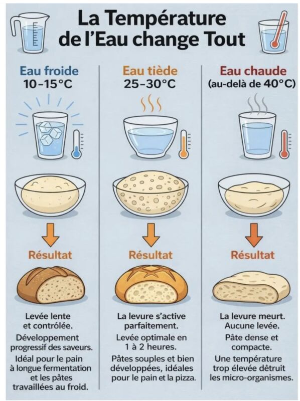 Tableau températures stockage aliments