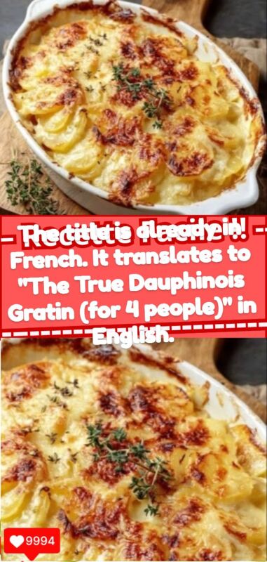 Sublimez gratin dauphinois