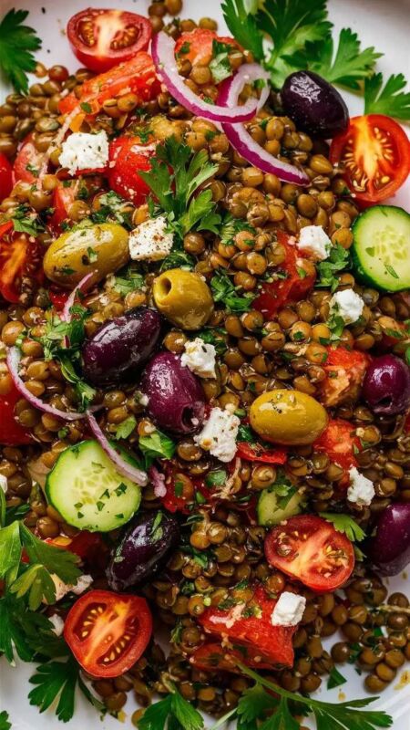 Lentilles vertes bien cuites