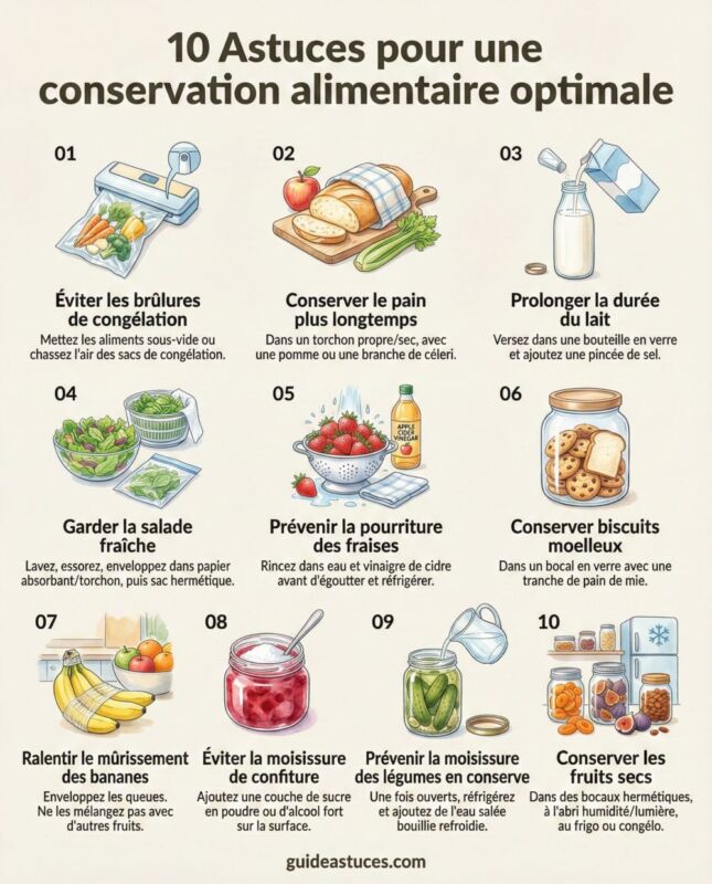 Tableau fraîcheur aliments PDF