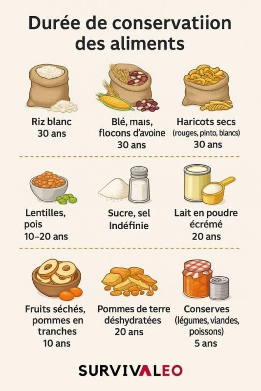 Tableau fraîcheur aliments PDF