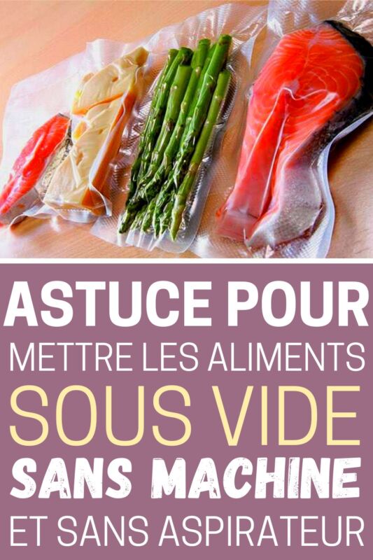 Conservation sous vide aliments