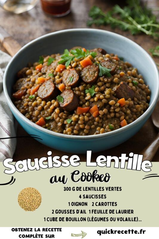Texture parfaite lentilles Cookeo