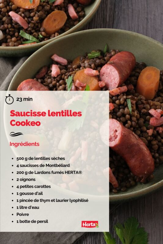 Lentilles au Cookeo rapide