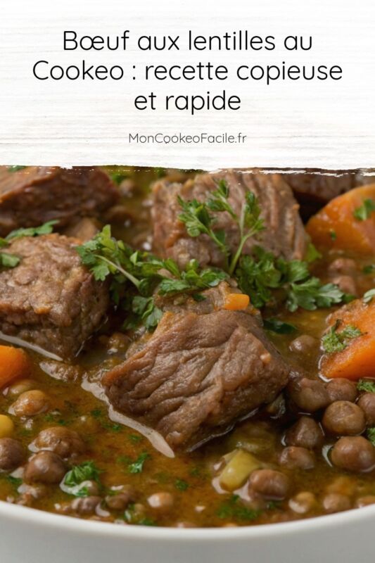 Texture parfaite lentilles Cookeo