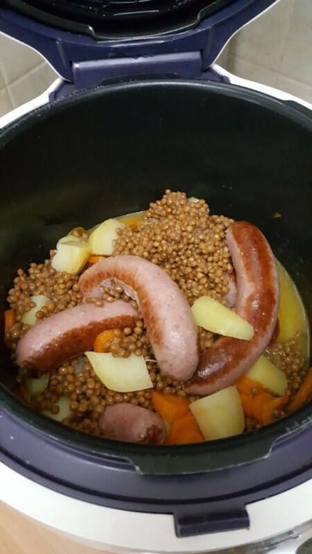 Cuisson express lentilles Cookeo