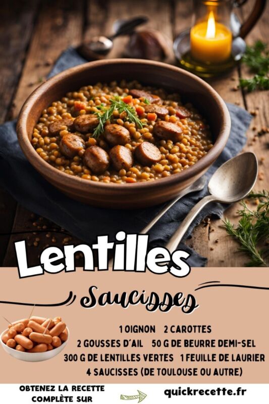 cuisson parfaite des lentilles