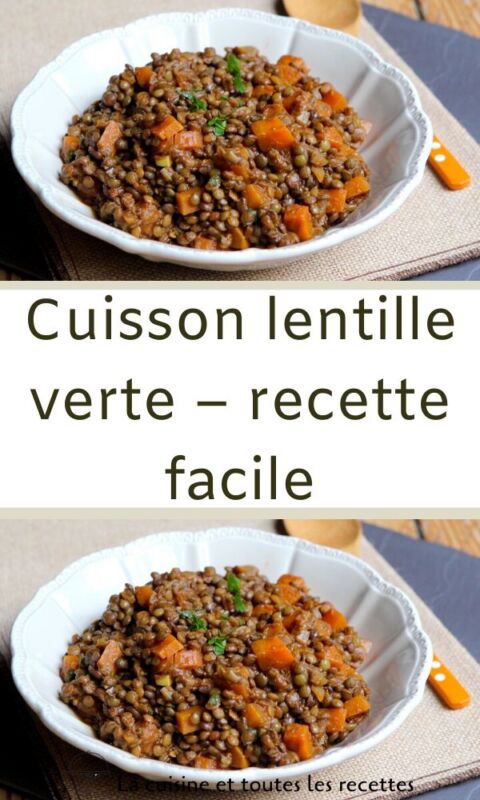 Texture lentilles brunes cuisson
